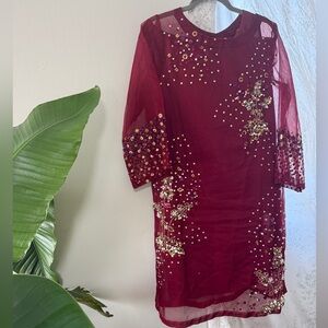 Nureh Sequin 4 piece dress